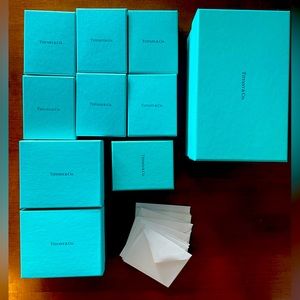 Tiffany & Co boxes with pouches and notecards